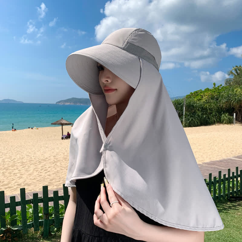 Wide Brim Waterproof Sun Hat with Neck Flap - image 4