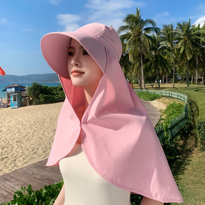 Wide Brim Waterproof Sun Hat with Neck Flap - image 6