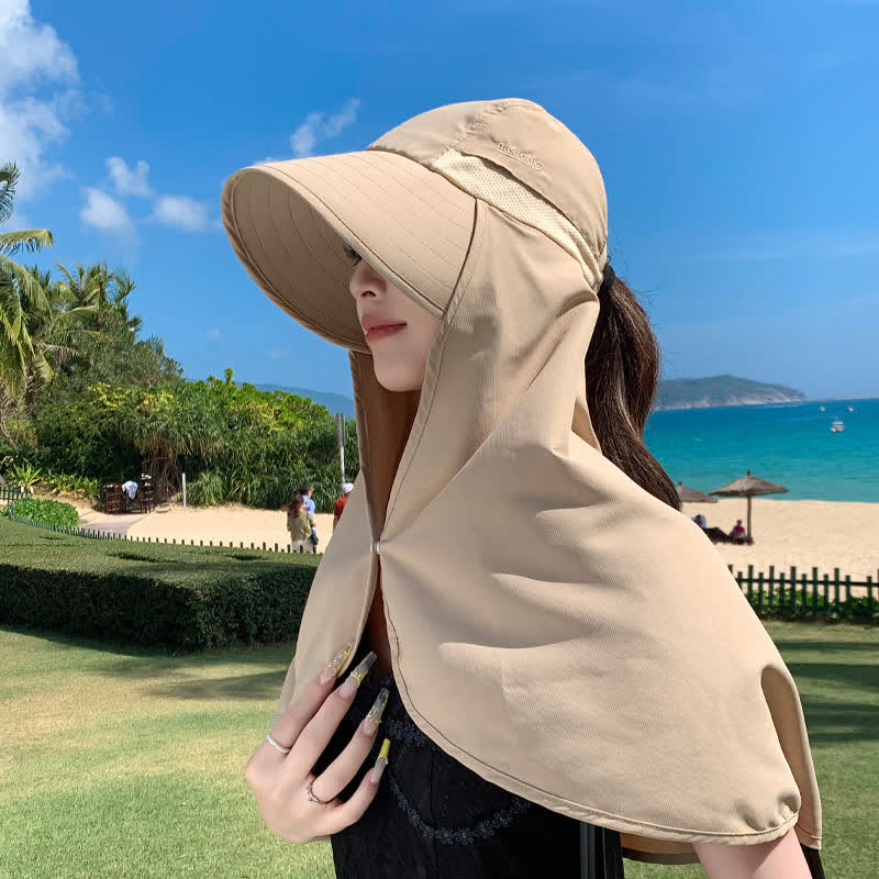 Wide Brim Waterproof Sun Hat with Neck Flap - image 7