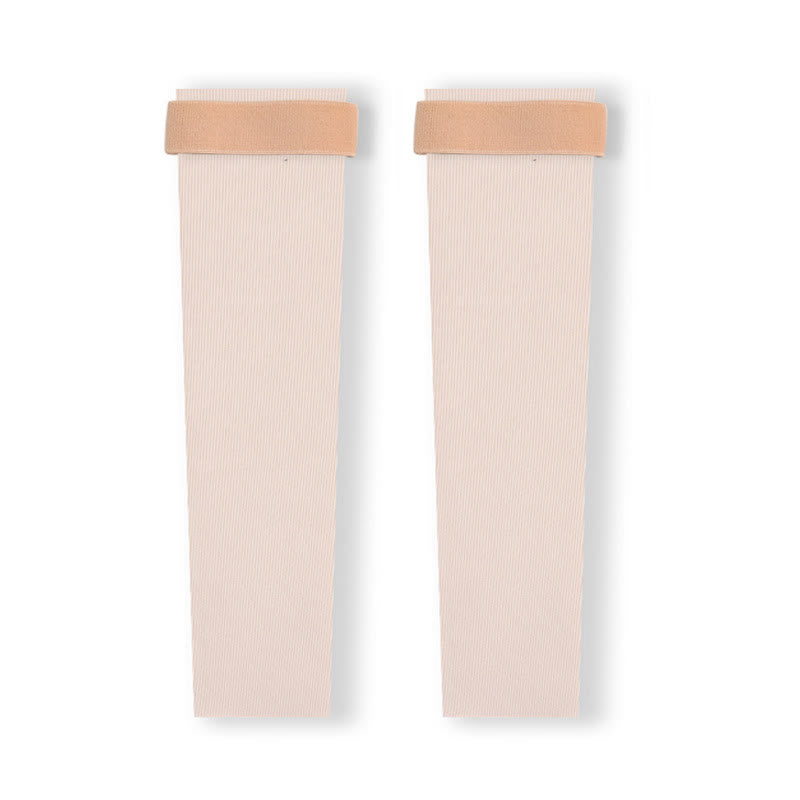 Lightweight Seamless Leg Sleeves with Strap - Beige - XL - image 7