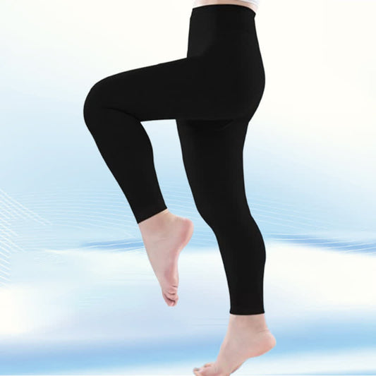 Plus Size Medical Compression Tights(30-40mmhg) - Black - 5XL - image 0
