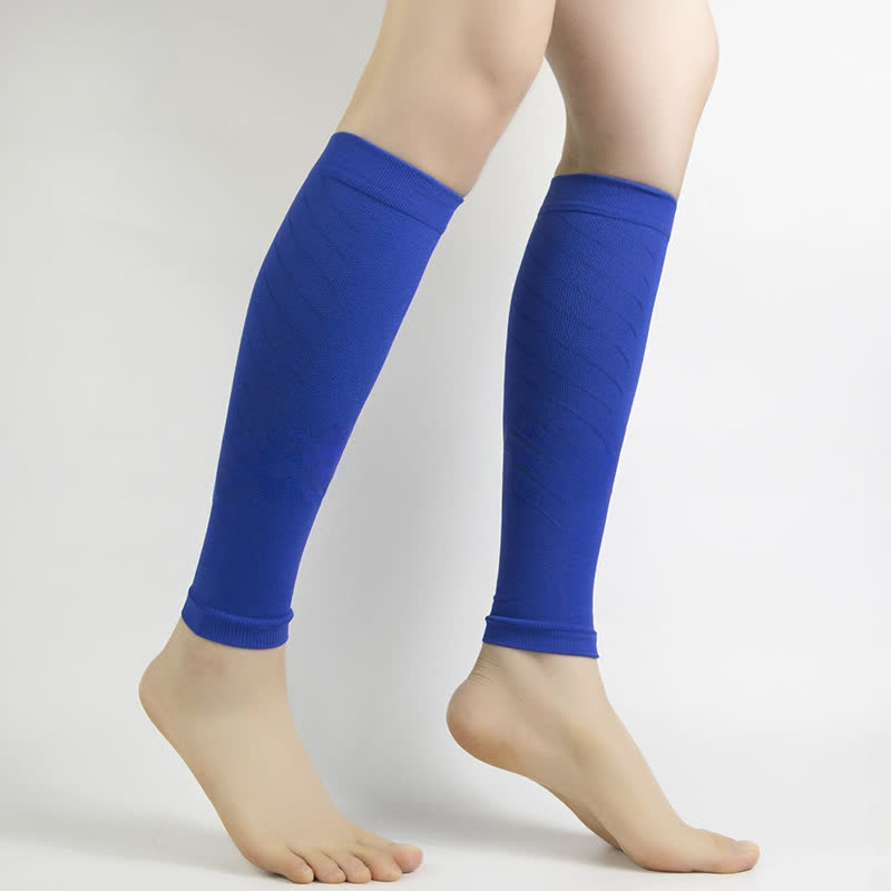 Solid Color Fiteness Calf Compression Sleeves - Royal Blue - XL - image 6