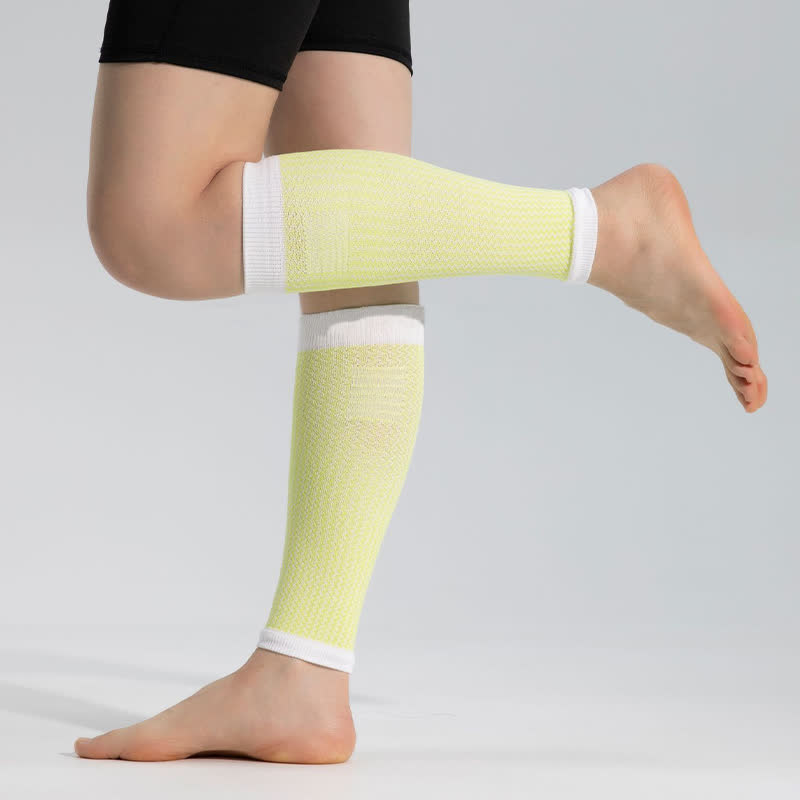 Contrast Trim Sports Calf Compression Sleeves