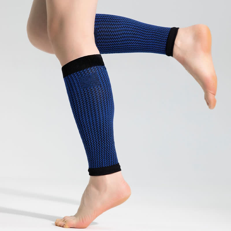 Contrast Trim Sports Calf Compression Sleeves