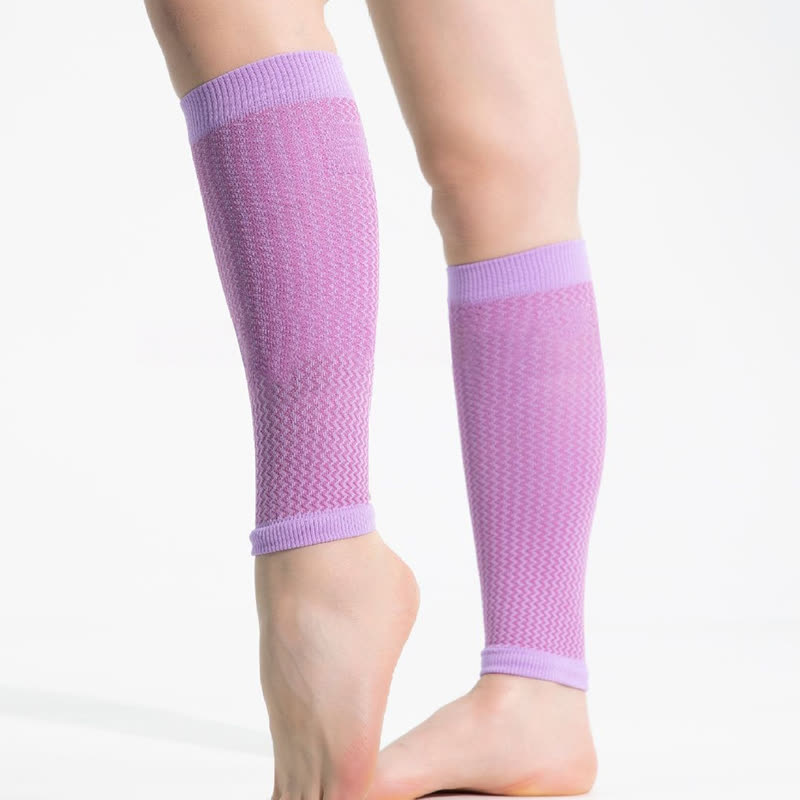 Contrast Trim Sports Calf Compression Sleeves