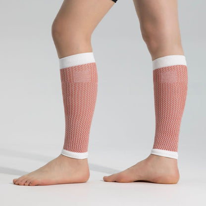 Contrast Trim Sports Calf Compression Sleeves