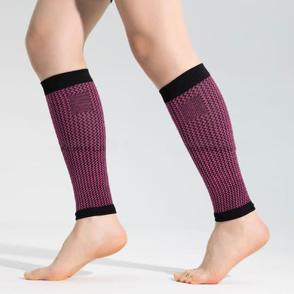 Contrast Trim Sports Calf Compression Sleeves
