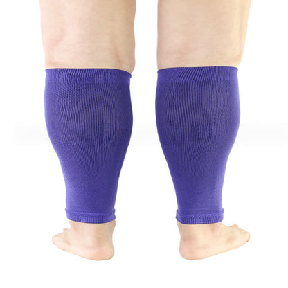 Plus Size Stretch Calf Compression Sleeves - Purple - 5XL - image 3