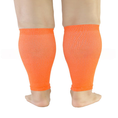 Plus Size Stretch Calf Compression Sleeves - Orange - 5XL - image 2