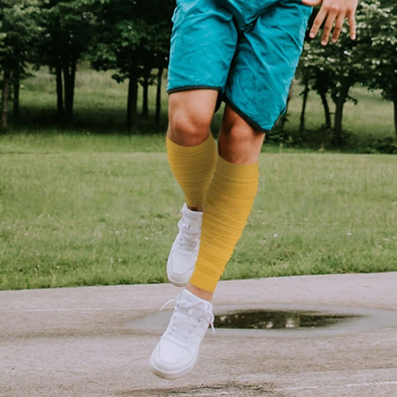 Outdoor Ruched Compression Calf Sleeves