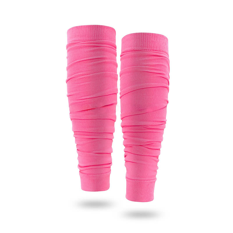 Outdoor Ruched Compression Calf Sleeves - Pink - One Size - image 9