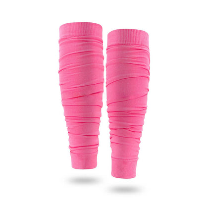 Outdoor Ruched Compression Calf Sleeves - Pink - One Size - image 9