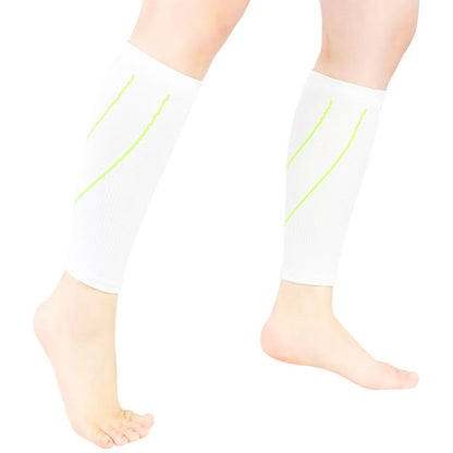 Contrast Stripe Compression Calf Sleeves