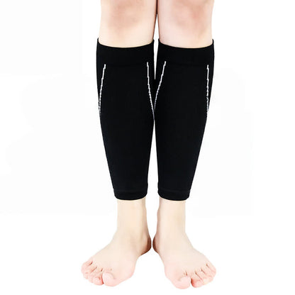 Contrast Stripe Compression Calf Sleeves