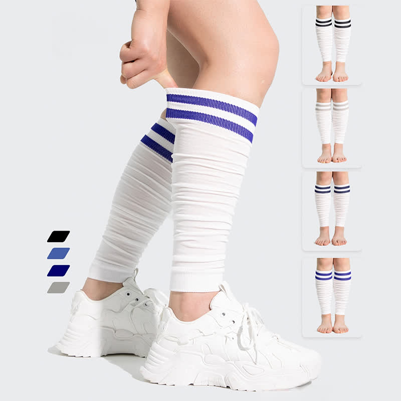 Double Stripe Ruched Compression Calf Sleeves - image 1