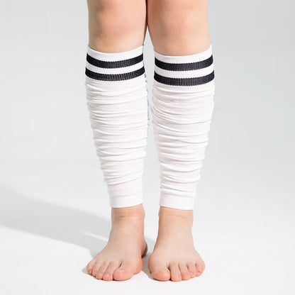 Double Stripe Ruched Compression Calf Sleeves - Black - One Size - image 2