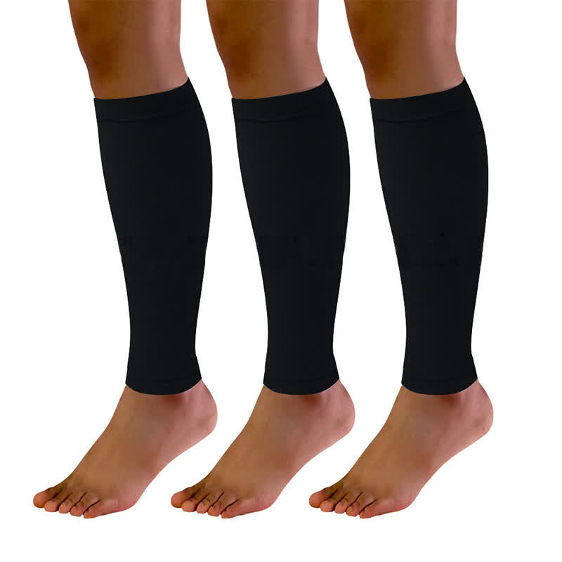 Solid Color Football Calf Compression Sleeves(3 Pairs)