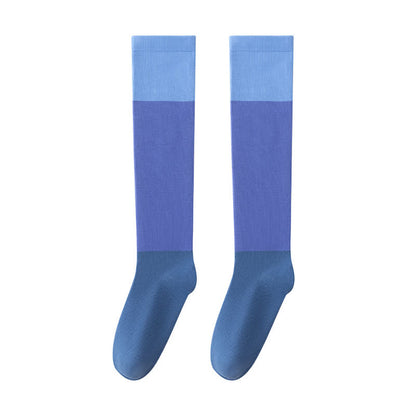Gradient Colorblock Sports Compression Socks(4 Pairs) - Blue - EU35-41(US3-7.5) - image 3