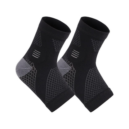 High Elastic Ultra-thin Sports Compression Ankle Braces - Black - XL - image 4