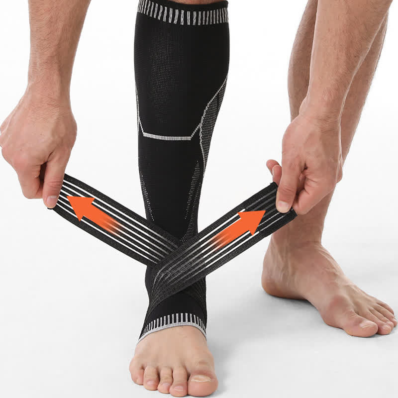 Non-slip Strap Compression Calf Ankle Sleeves