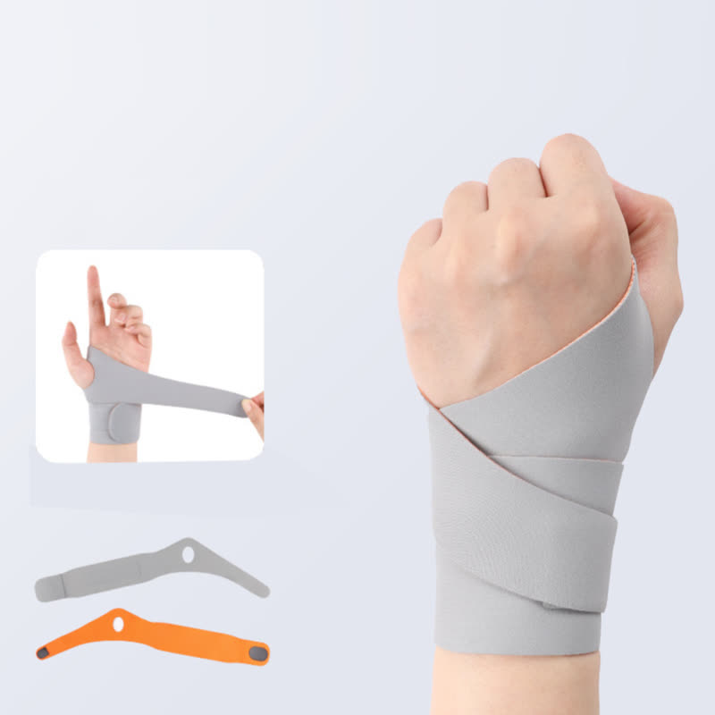 Lightweight Wrap-around Compression Sports Wrist Sleeves - Grey - One Size - image 4