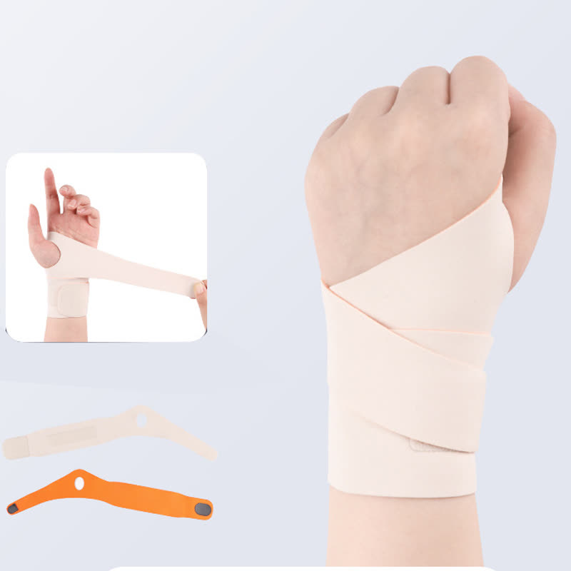 Lightweight Wrap-around Compression Sports Wrist Sleeves - Beige - One Size - image 9