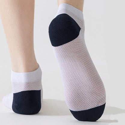 Non-slip Heel Mesh Breathable Ankle Socks(6 Pairs)
