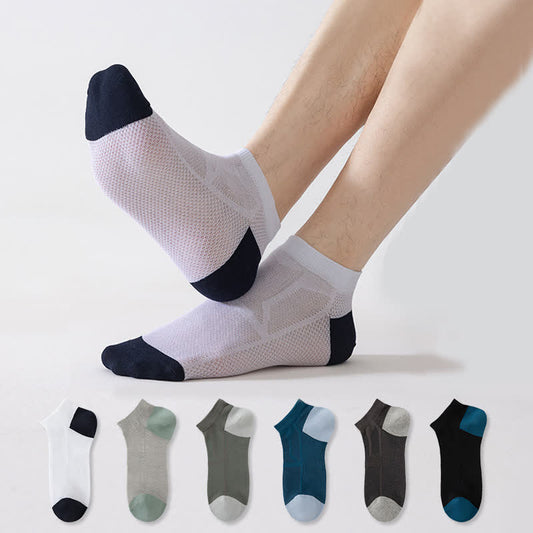 Non-slip Heel Mesh Breathable Ankle Socks(6 Pairs)