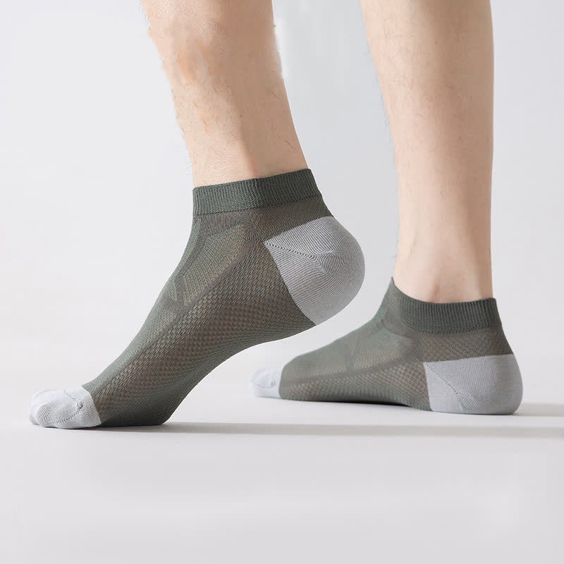 Non-slip Heel Mesh Breathable Ankle Socks(6 Pairs)
