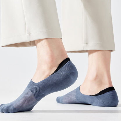 Silicone Non-slip Heel Mesh Cotton No-show Socks(7 Pairs)