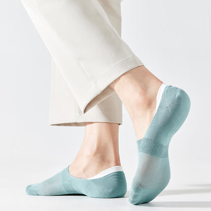 Silicone Non-slip Heel Mesh Cotton No-show Socks(7 Pairs)