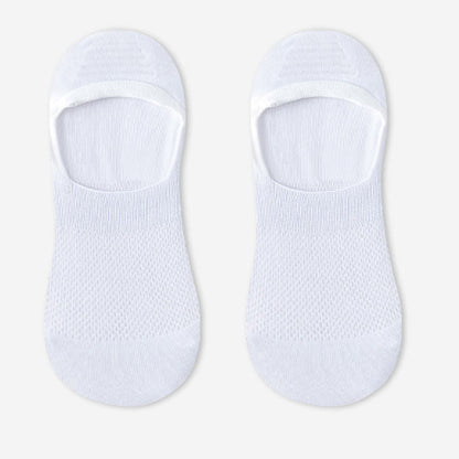Silicone Non-slip Heel Mesh Cotton No-show Socks(7 Pairs)