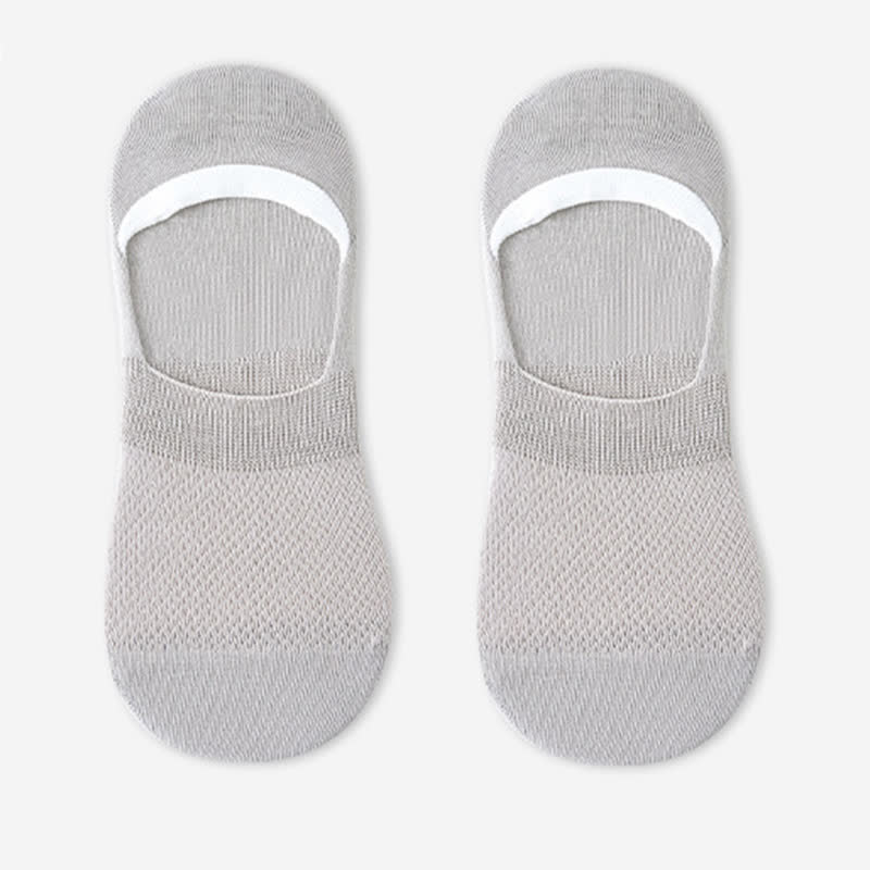 Silicone Non-slip Heel Mesh Cotton No-show Socks(7 Pairs)