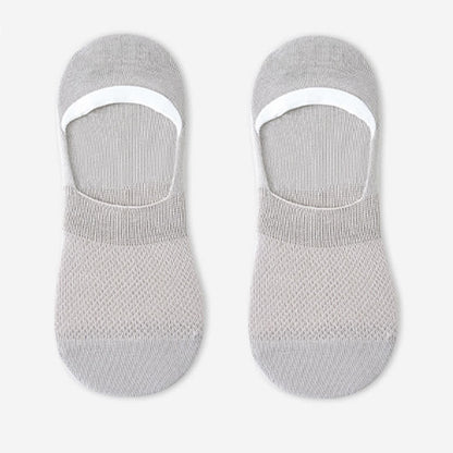 Silicone Non-slip Heel Mesh Cotton No-show Socks(7 Pairs)