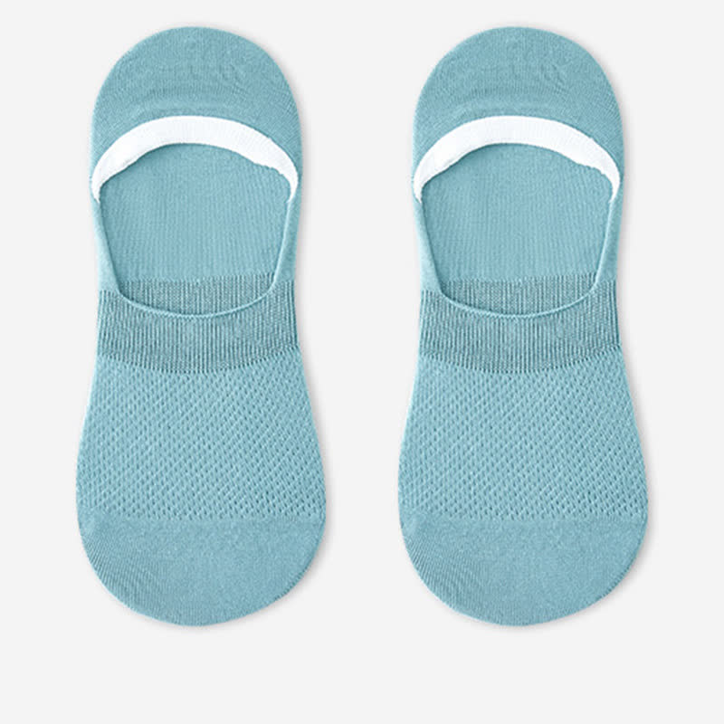 Silicone Non-slip Heel Mesh Cotton No-show Socks(7 Pairs)