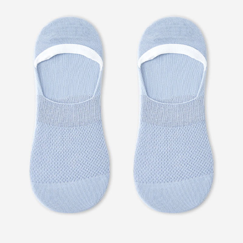 Silicone Non-slip Heel Mesh Cotton No-show Socks(7 Pairs)