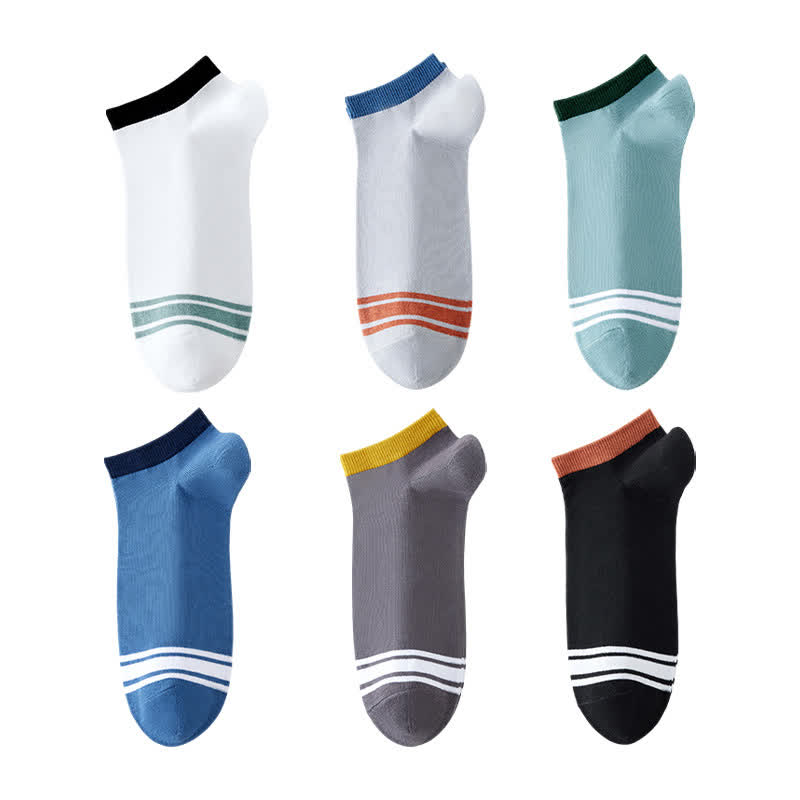 High Elastic Pure Cotton Antibacterial Ankle Socks(6 Pairs)