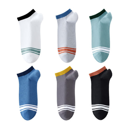 High Elastic Pure Cotton Antibacterial Ankle Socks(6 Pairs)