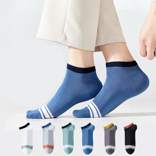 High Elastic Pure Cotton Antibacterial Ankle Socks(6 Pairs)