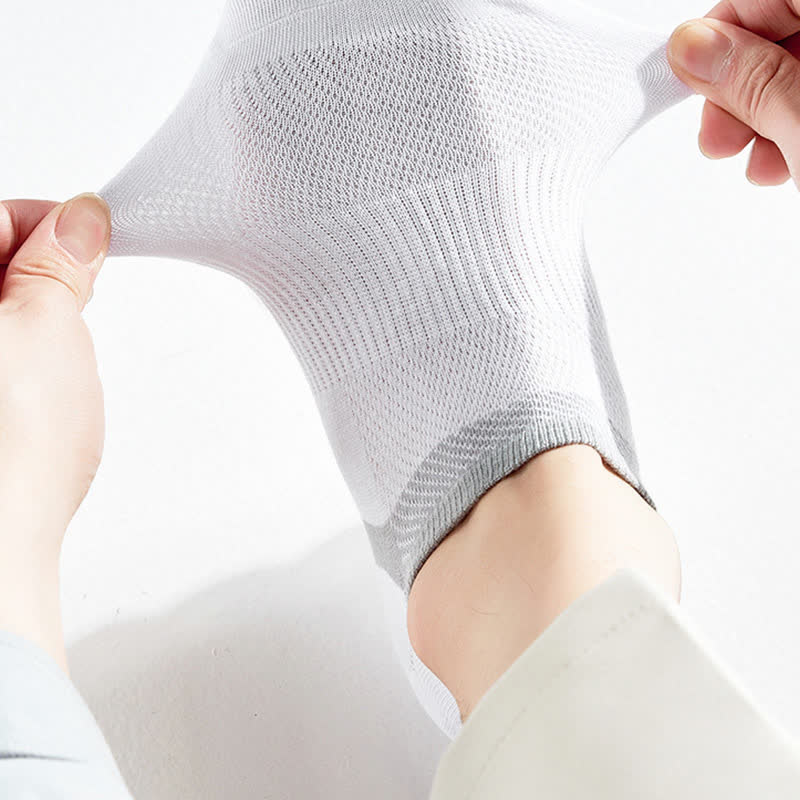 Striped Pure Cotton Non-slip Heel No Show Socks(6 Pairs)