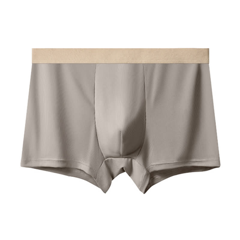 Men's High-waisted Ice Silk Boxer Briefs(3 Packs) - Light Gray - 10XL - image 2