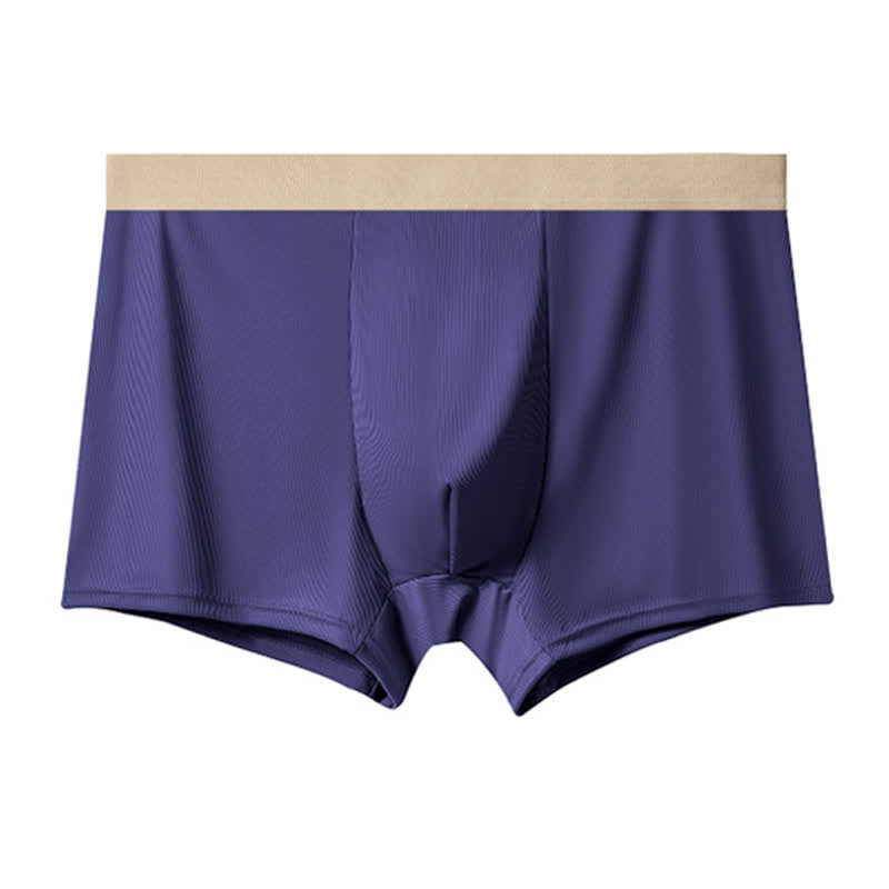 Men's High-waisted Ice Silk Boxer Briefs(3 Packs) - Royal Blue - 10XL - image 3