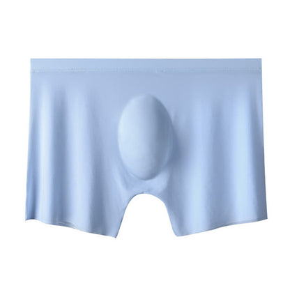 Breathable High Elastic Men's Ice Silk Boxer Briefs(3 Packs) - Sky Blue - 4XL - image 5