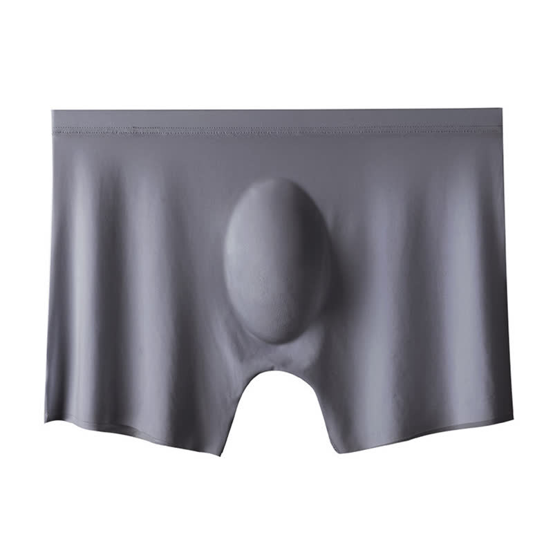 Breathable High Elastic Men's Ice Silk Boxer Briefs(3 Packs) - Dark Grey - 4XL - image 8