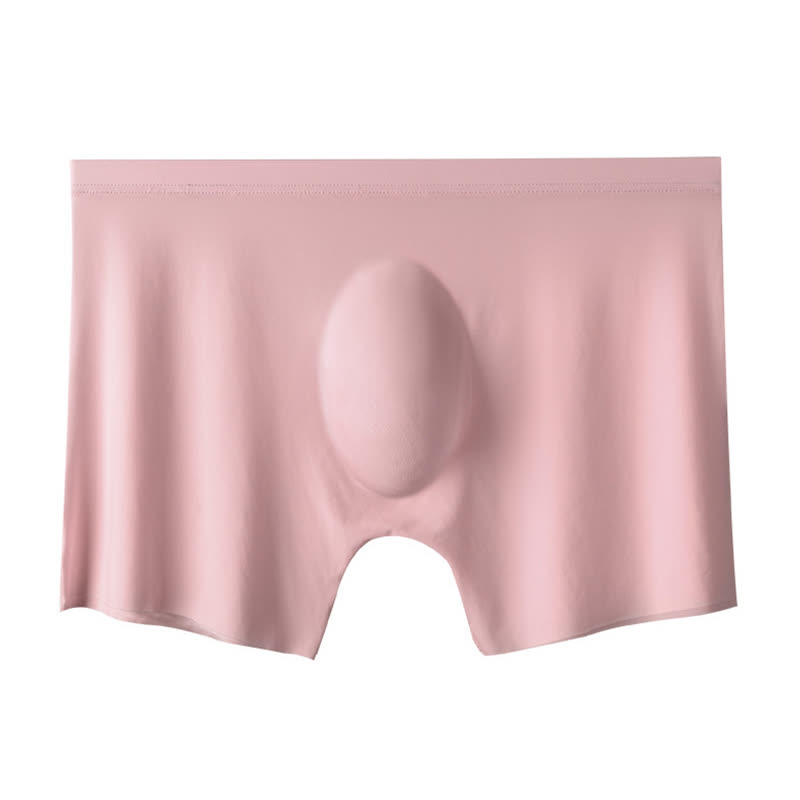 Breathable High Elastic Men's Ice Silk Boxer Briefs(3 Packs) - Pink - 4XL - image 7