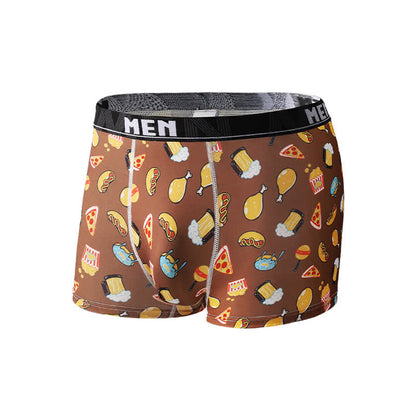 Food Fruit Print Men's Breathable Boxer Briefs(3 Packs) - Brown - 2XL - image 4