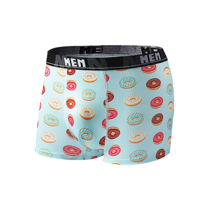 Food Snacks Print Men's Breathable Boxer Briefs(5 Packs) - Green - 2XL - image 8