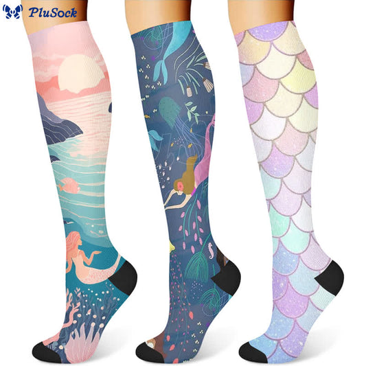 Mermaid Series Compression Socks(3 Pairs) - image 1