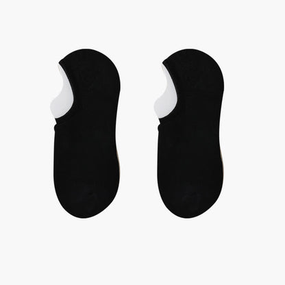 Solid Color Stretch No Show Socks(8 Pairs) - Black - EU42-48(US8.5-13) - image 17