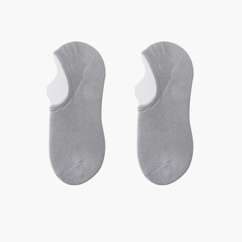 Solid Color Stretch No Show Socks(8 Pairs) - Grey - EU42-48(US8.5-13) - image 7